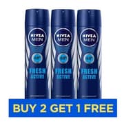 Nivea Men Fresh Active Deo Spray 150ml - Buy 2 Get 1 Free