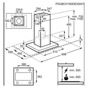 Zanussi 90 cm SS Island Hood ZHS92650XA
