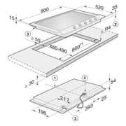 Miele 5 Gas Burners Built In Gas Hob KM2052G