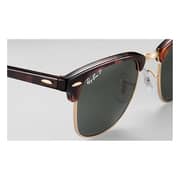 RayBan RB3016 990/58 Unisex ClubMaster Gunmetal Polarized Lens Sunglasses