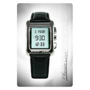 Al Fajr WS06LBLK Classic Leather Azaan Watch