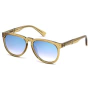 Diesel DL0272-57G-50 Sunglasses Shiny Beige/Brown Mirror For Kids