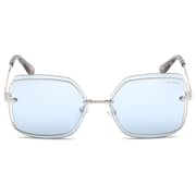 Guess GU7618-10X-59 Women's Sunglass Shiny Light Nickeltin/Blue
