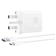 شاحن جداري هواوي أبيض مع كابل USB نوع سي