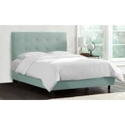 Skyline - Tufted Bed Queen without Mattress Aqua