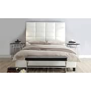 Luxurious Classic High-Profile Upholstered Bed King with Mattress Beige