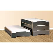 Up to Four Stackable Bed Frames 4 Beds Frame With Mattress Brown