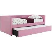 Lindsey Twin Daybeds with Trundle Beds with Mattresses in Choice of Colour Day Bed Pink