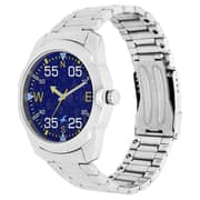 Fastrack Road Trip Purple Dial Stainless Steel Strap Watch - 3123SM06