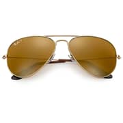 RayBan RB3025-001/57-58 Aviator Gold Polarized Unisex Sunglasses