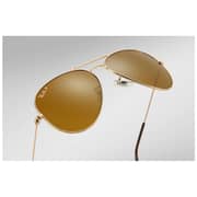 RayBan RB3025-001/57-58 Aviator Gold Polarized Unisex Sunglasses