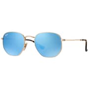 RayBan Full Rimmed Hexagon Gold Unisex Sunglasses