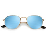 RayBan Full Rimmed Hexagon Gold Unisex Sunglasses