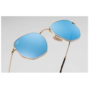 RayBan Full Rimmed Hexagon Gold Unisex Sunglasses