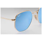RayBan Full Rimmed Hexagon Gold Unisex Sunglasses