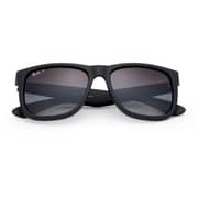 RayBan Justin Classic Squared Series Black Polarized Unisex Sunglasses