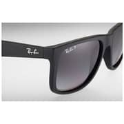 RayBan Justin Classic Squared Series Black Polarized Unisex Sunglasses