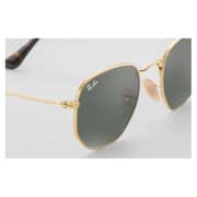 RayBan RB3548N-001-54 New Hexagon Gold Unisex Sunglasses