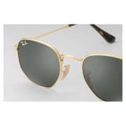 RayBan RB3548N-001-54 New Hexagon Gold Unisex Sunglasses