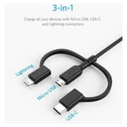 Anker Powerline ii USB-A To 3 In 1 Charging Cable - Black