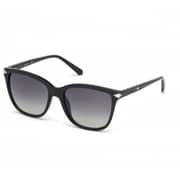 Swarovski SK0192-01B-55 Women's Sunglasses Shiny Black/Gradient Smoke