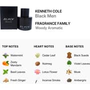 Kenneth Cole Black Perfume For Men 100ml Eau De Toilette - 608940553893