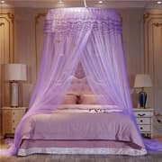 Elegant Bed Canopy Net - Purple