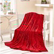 Soft Fleece Blanket, Red Roses Design