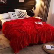 Soft Fleece Blanket, Red Roses Design