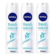 Nivea Fresh Natural Deo 150ml X3