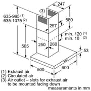 Siemens Built In Chimney Hood 60cm LC64BBC50B