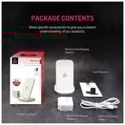 Adonit Wireless Charging Stand Fast Charge & QC4.0+UK Adapter - White