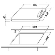 Indesit Built in Electric Hot Plate TI60X