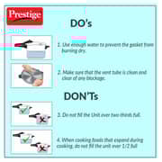 Prestige Clip On Stainless Steel Pressure Cooker 5 Liters With Glass Lid Accessory