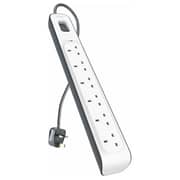 Belkin BSV603AF2M 6 Way Surge Protection Strip 2m White/Grey