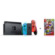 Nintendo Switch 32GB Neon Blue/Red International Version + Super Mario Odyssey Game
