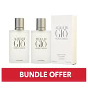 Armani Acqua Di Gio Eau De Toilette For Men 100ml Pack of 2 - Bundle Offer