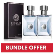 Versace Pour Homme Eau De Toilette For Men 100ml Pack of 2 - Bundle Offer