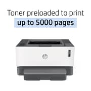 HP Neverstop Laser 1000W Wireless - Print Speed up to 21 Page Per Minute, Toner preloaded to print up to 5000 pages - White [4RY23A]