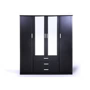 Pan Emirates Kayton 4 Door Wardrobe Dark Brown