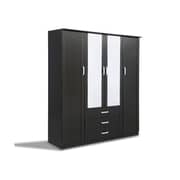 Pan Emirates Kayton 4 Door Wardrobe Dark Brown