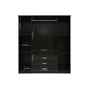 Pan Emirates Kayton 4 Door Wardrobe Dark Brown