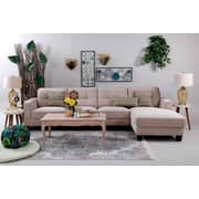 Pan Emirates Chirag (N) Corner Sofa Set (RHF) Cream