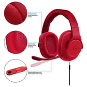 Logitech G433 7.1 Surround Wired Gaming Headset Fire Red