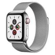Apple Watch Series 5 GPS + Cellular 44mm Stainless Steel Case with Stainless Steel Milanese Loop