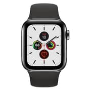 Apple Watch Series 5 GPS + Cellular 40mm Space Black Stainless Steel Case with Black Sport Band