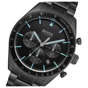 Hugo Boss 1513675 Trophy Quartz Chronograph Black Steel Watch Men