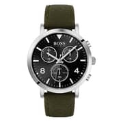 Hugo Boss 1513692 Spirit Quartz Chronograph Green Leather Watch Men