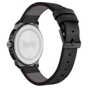 Hugo Boss 1530067 Lead Quartz Black Leather Watch Men