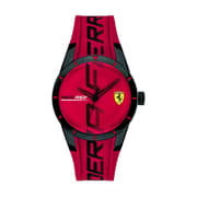 Ferrari 840028 RedRev Quartz Red Silicon Watch Men